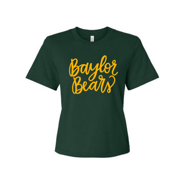 The Cursive Baylor Bears | Forest Tee