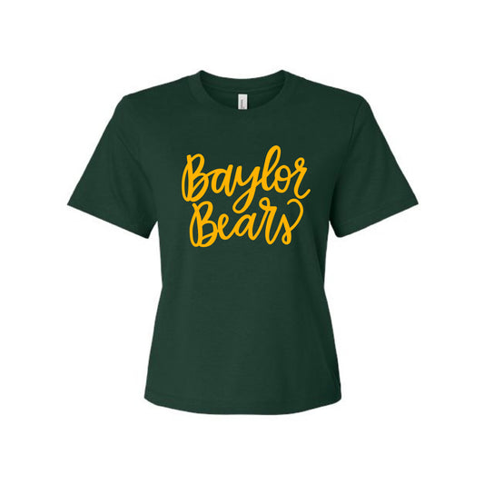 The Cursive Baylor Bears | Forest Tee