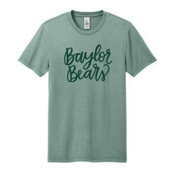 The Cursive Baylor Bears | Sage Tee