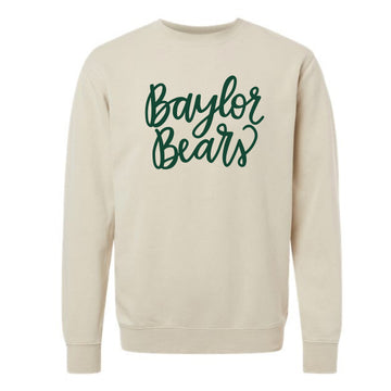 The Cursive Baylor Bears | Pigment Ivory Sweatshirt