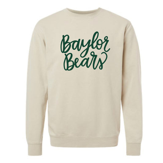 The Cursive Baylor Bears | Pigment Ivory Sweatshirt
