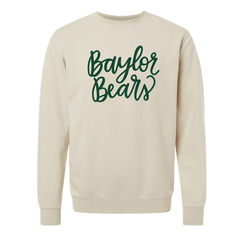 The Cursive Baylor Bears | Pigment Ivory Sweatshirt
