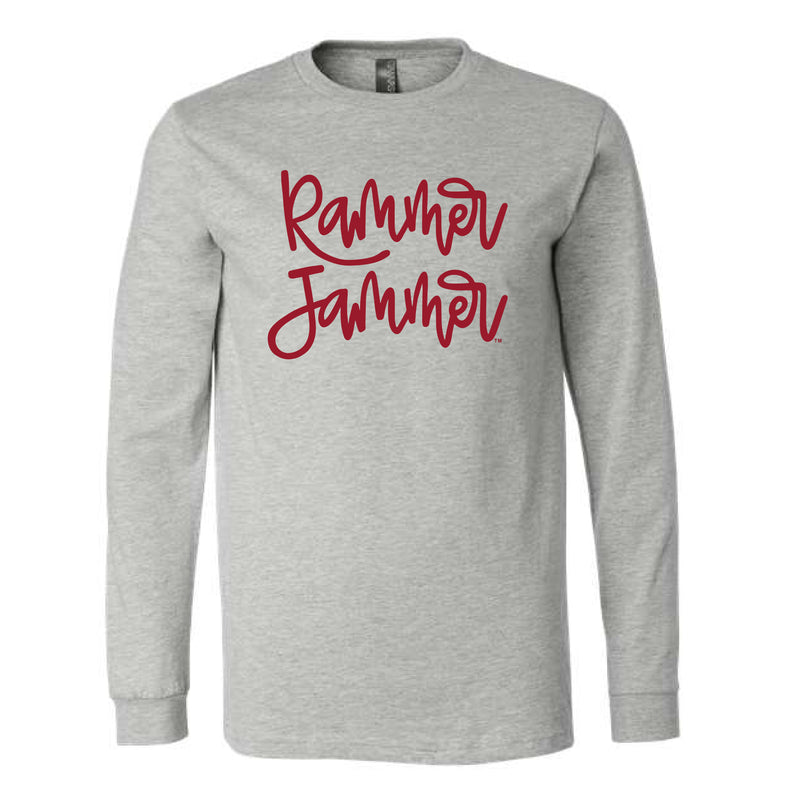 The Rammer Jammer Cursive | Athletic Heather Long Sleeve Tee