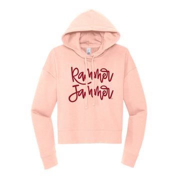 The Rammer Jammer Cursive | Rosewater Pink Fleece Hoodie