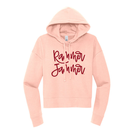 The Rammer Jammer Cursive | Rosewater Pink Fleece Hoodie