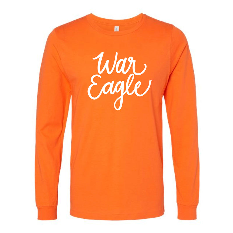 The Cursive War Eagle | Orange Long Sleeve Tee