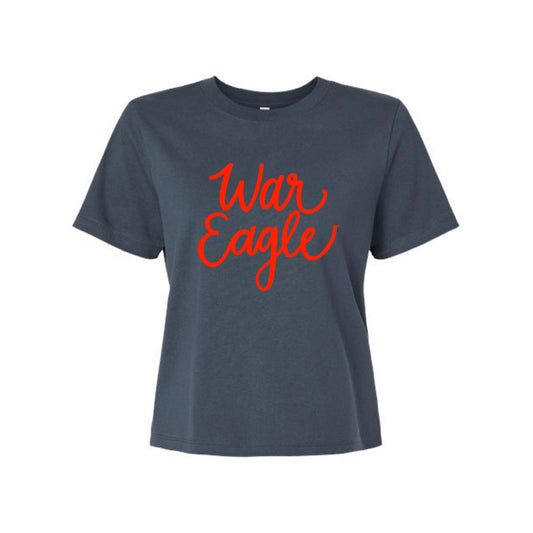 The Cursive War Eagle | Vintage Navy Tee