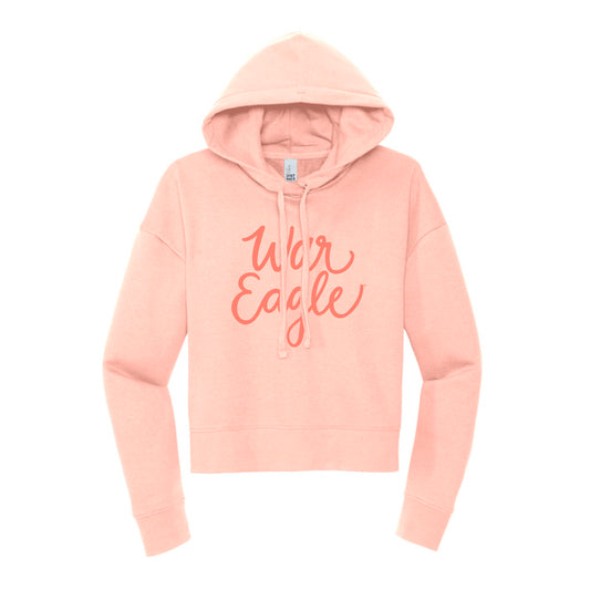 The Cursive War Eagle | Rosewater Pink  Fleece Hoodie