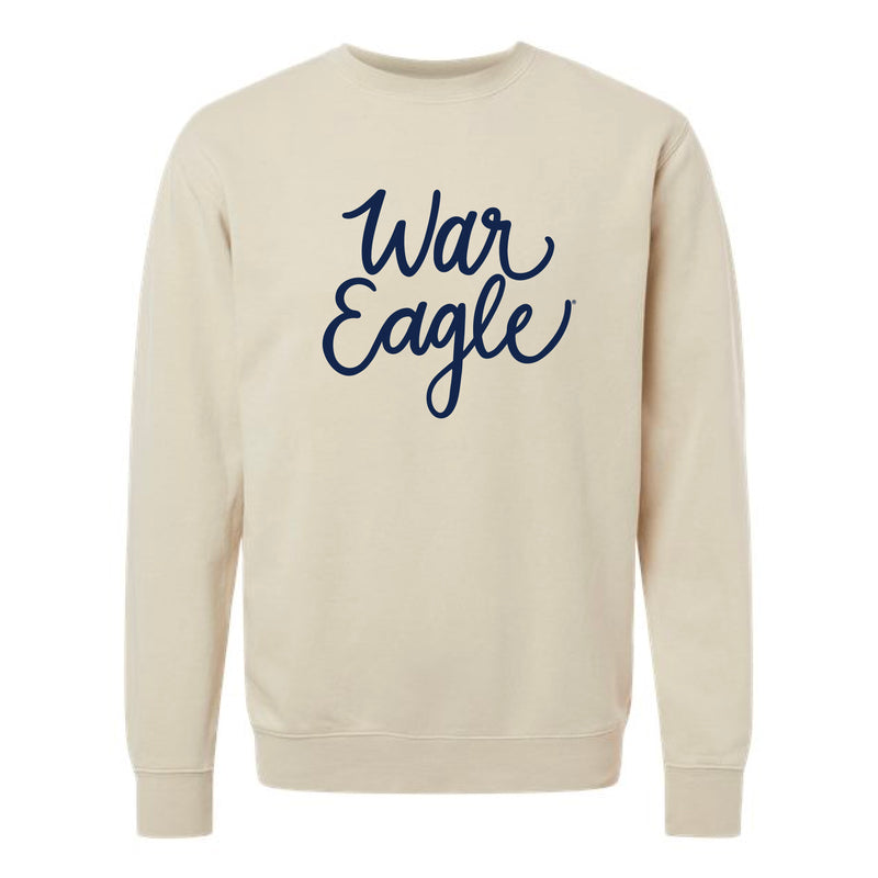 The Cursive War Eagle | Pigment Ivory Crewneck Sweatshirt