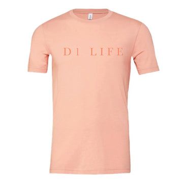 The D1 Life Serif | Heather Peach Tee