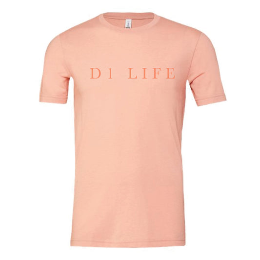 The D1 Life Serif | Heather Peach Tee