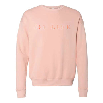 The D1 Life Serif | Peach Crewneck