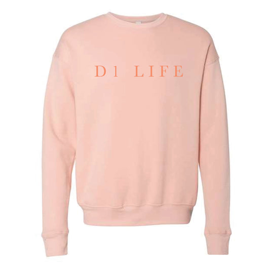The D1 Life Serif | Peach Crewneck