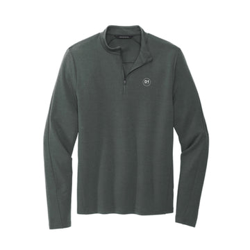 The D1 Logo | Embroidered Anchor Grey Men's 1/4 Zip Pullover