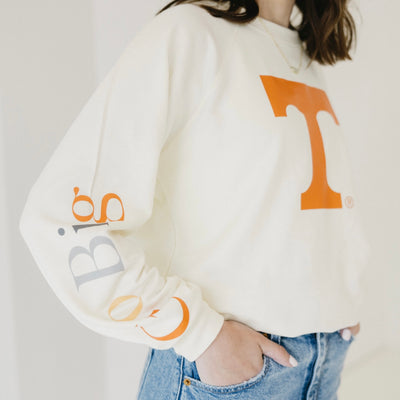 The Multi Go Big Orange | Bone Sweatshirt