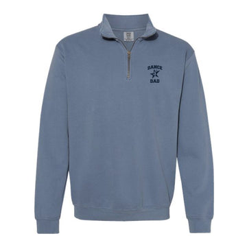 The Dance Dad | Embroidered Blue Jean 1/4 Sweatshirt