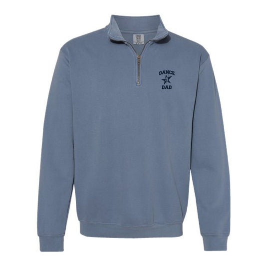 The Dance Dad | Embroidered Blue Jean 1/4 Sweatshirt