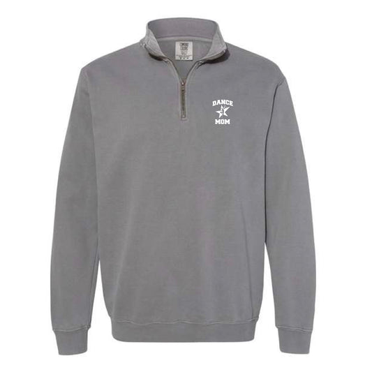 The Dance Mom | Embroidered Grey 1/4 Sweatshirt