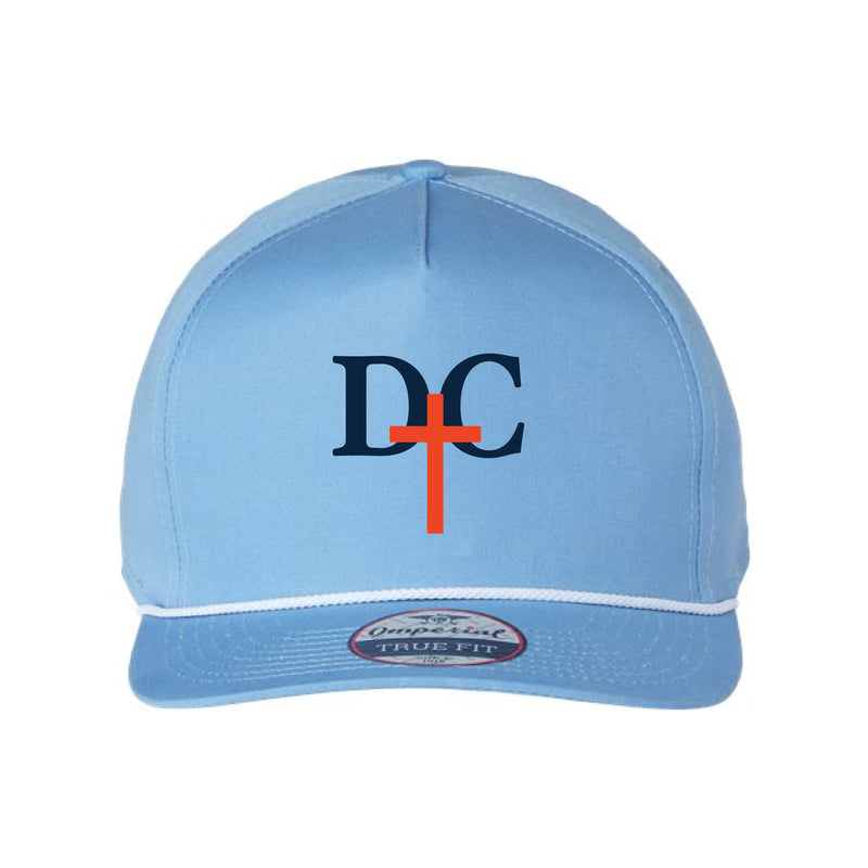 The DC Logo | Embroidered Powder Blue/White Cap