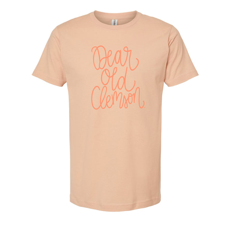 The Dear Old Clemson Script | Peach Tee