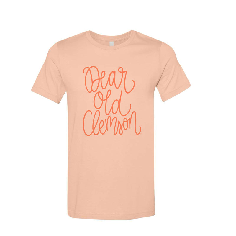 The Dear Old Clemson Script | Peach Tee