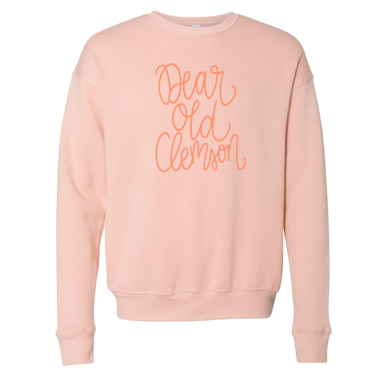 The Dear Old Clemson Script | Peach Sweatshirt