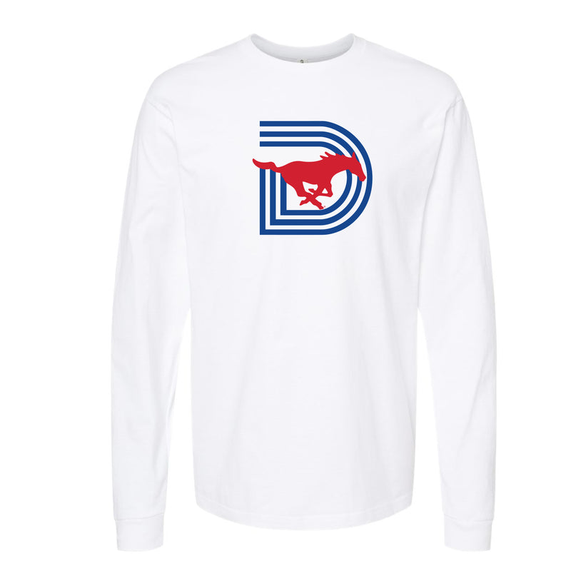 The D Mustangs Logo | White Long Sleeve