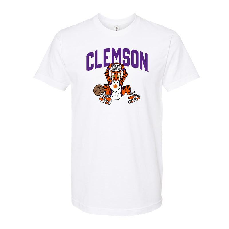 The Clemson Basketball Tiger | White Tee