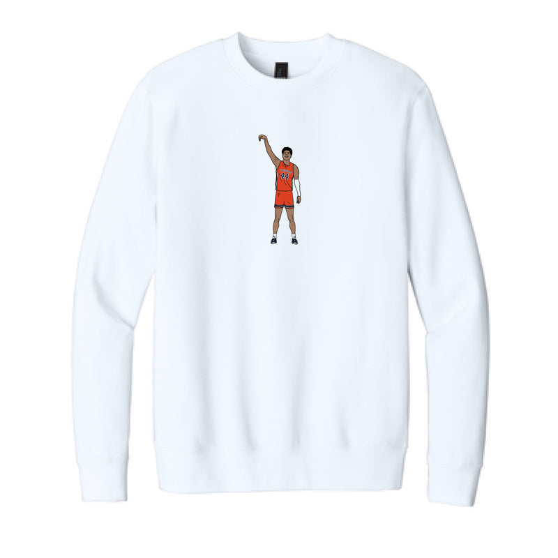 The Dylan Shooting 3s | White Crewneck