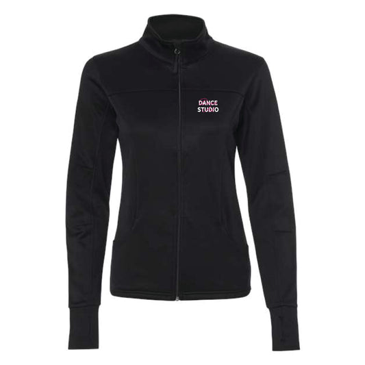 The Dance Art Cursive | Adult Black Full-Zip Track Jacket