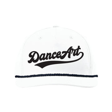 The Danceart Vintage Script Puff | Light White/Black Richardson Hat