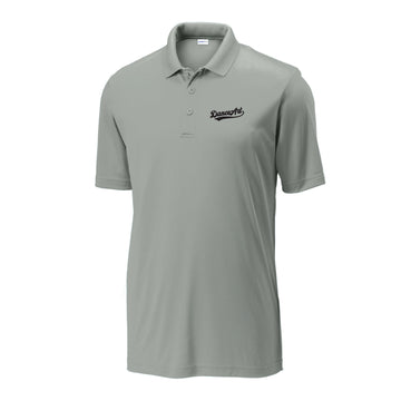 The Danceart Vintage Script | Adult Embroidered Silver Polo