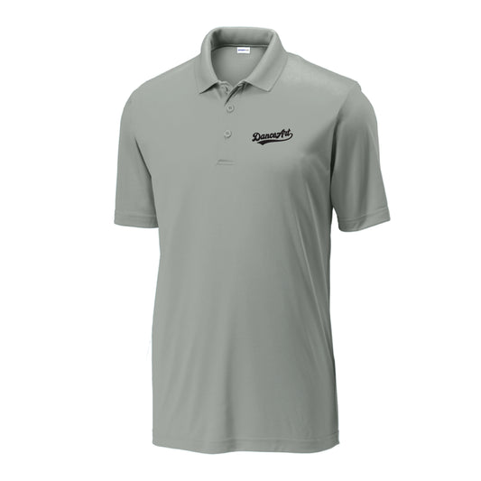 The Danceart Vintage Script | Adult Embroidered Silver Polo