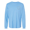 The LC: Daugherty Oval Logo | Adult Carolina Blue Long Sleeve Tee