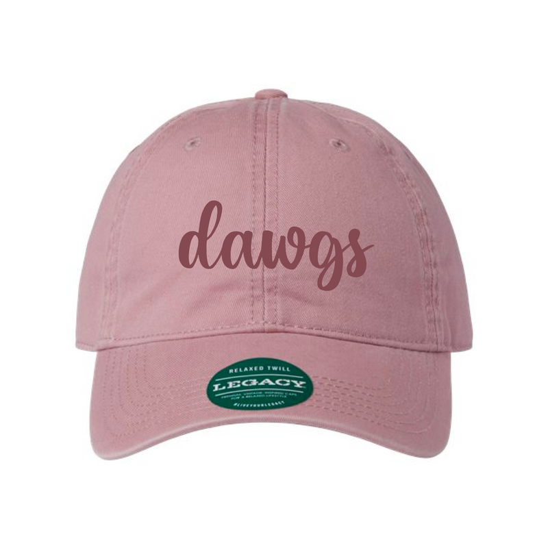 The Dawgs Script Embroidered | Dusty Rose Legacy Dad Hat