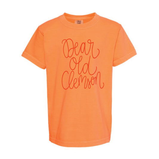 The Dear Ole Clemson Script | Youth Melon Tee
