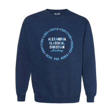 The Deus Pro Nobis Circle | Adult True Navy Sweatshirt