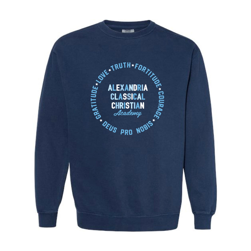 The Deus Pro Nobis Circle | Adult True Navy Sweatshirt