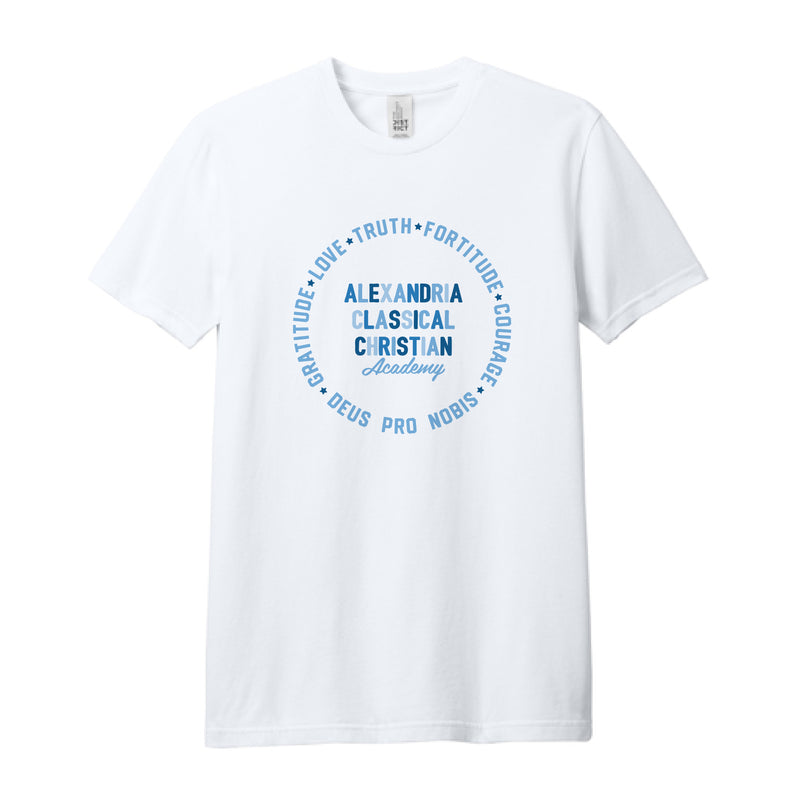 The Deus Pro Nobis Circle | Adult White Tee