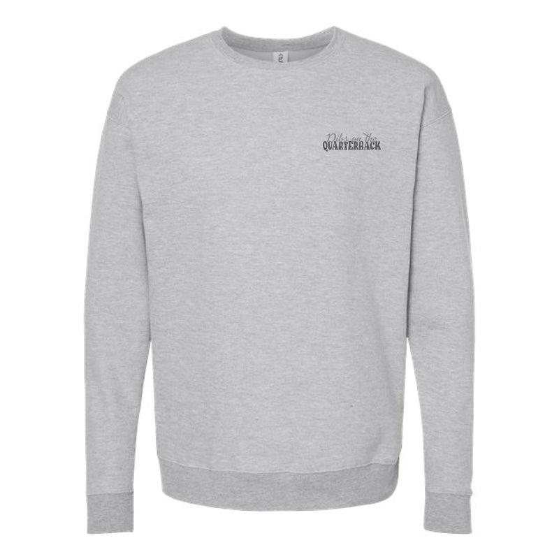 The Dibs on the QB | Heather Grey Oversized Crewneck Sweatshirt