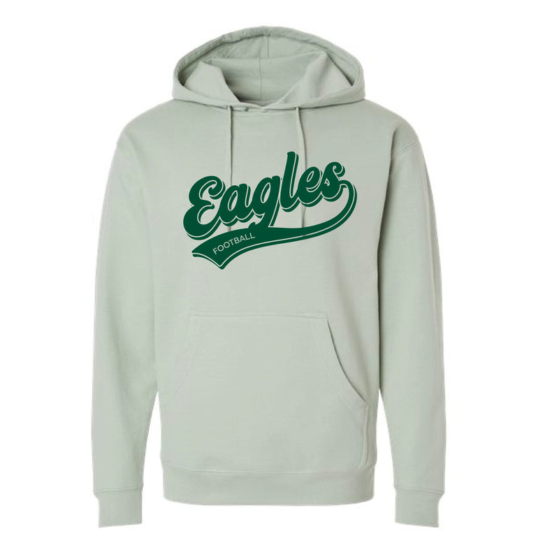 The Eagles Football Script | Dusty Sage Hooded Sweatshirt