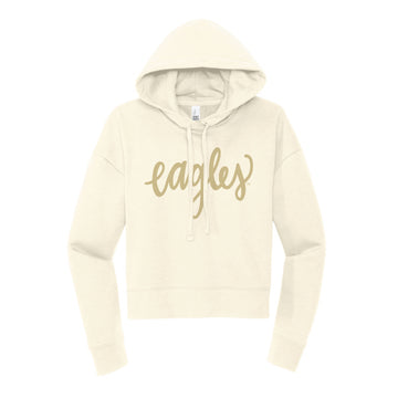 The Eagles Script | Gardenia Fleece Cropped Hoodie
