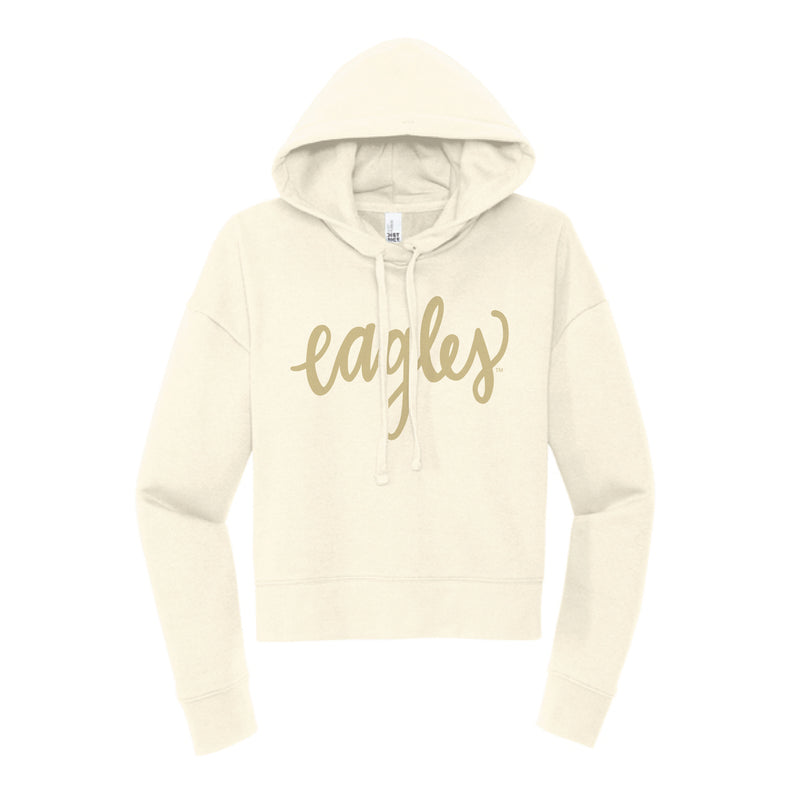 The Eagles Script | Gardenia Fleece Cropped Hoodie