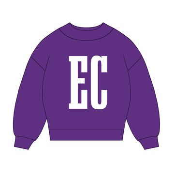 The Madi Varsity Mockneck East Carolina (ECU) Applique | Purple