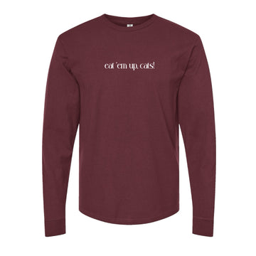 The Eat 'Em Up, Cats! | Burgundy Long Sleeve
