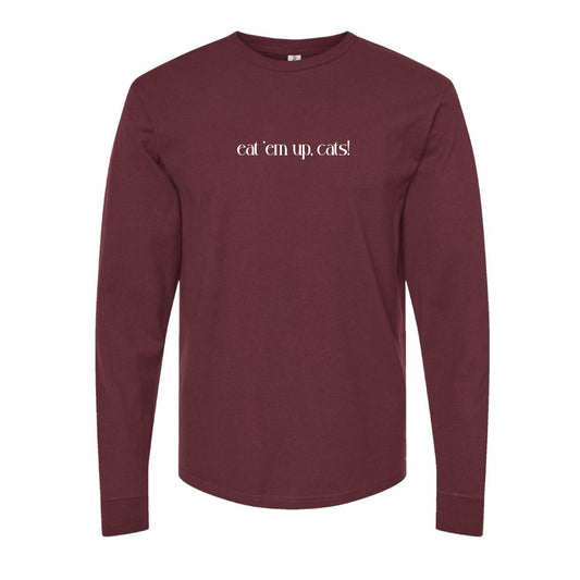 The Eat 'Em Up, Cats! | Burgundy Long Sleeve