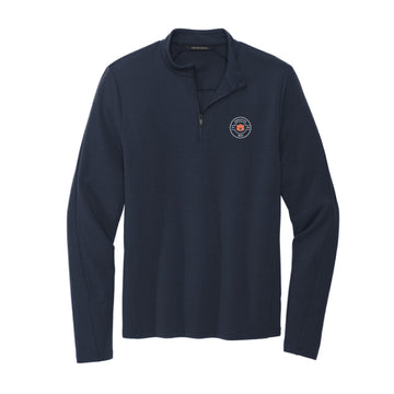 The EMBA Circle | Adult Embroidered Navy 1/4-Zip Pullover