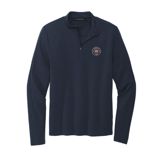 The EMBA Circle | Adult Embroidered Navy 1/4-Zip Pullover