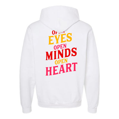 The Eyes Mind Heart | White Hoodie