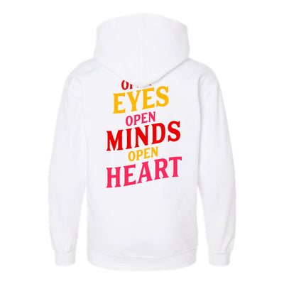 The Eyes Mind Heart | Youth White Hoodie